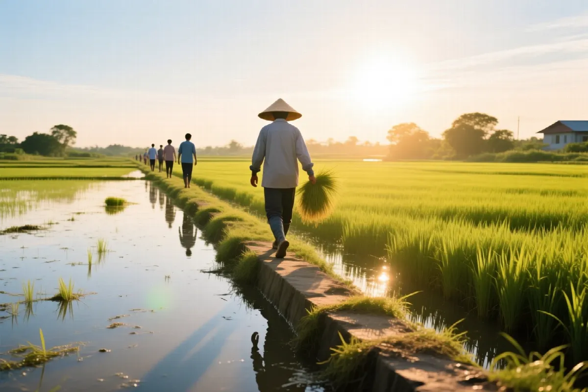 Viết ánh sáng và giờ trong ngày vào mô tả để hình ảnh AI có hồn