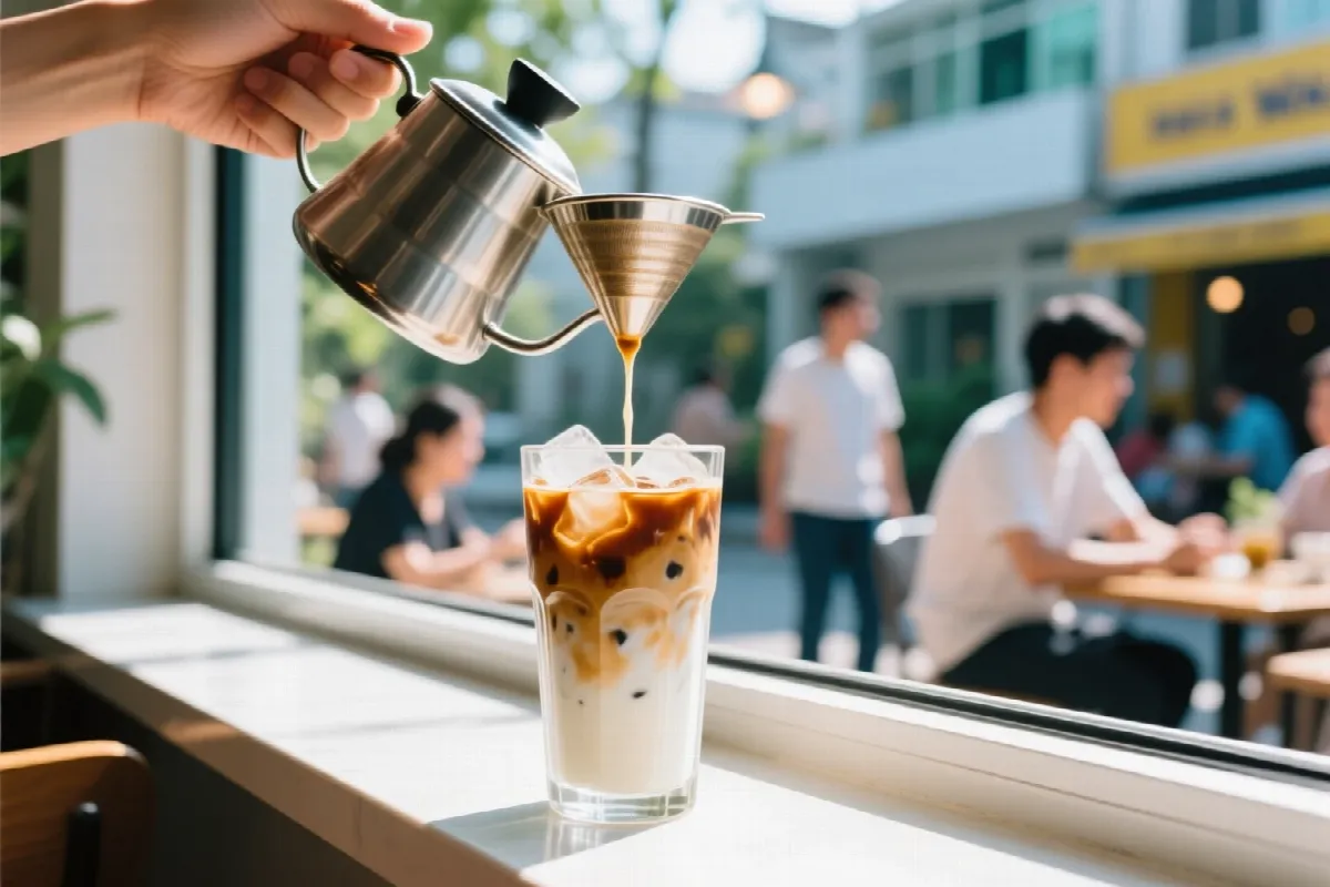 Hình ảnh đồ uống: cà phê sữa đá, trà sữa, nước ép trông mát lạnh